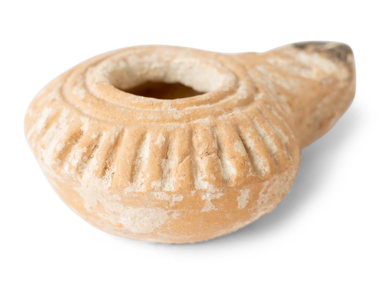 Five Roman and Holy Land Terracotta Oil Lamps