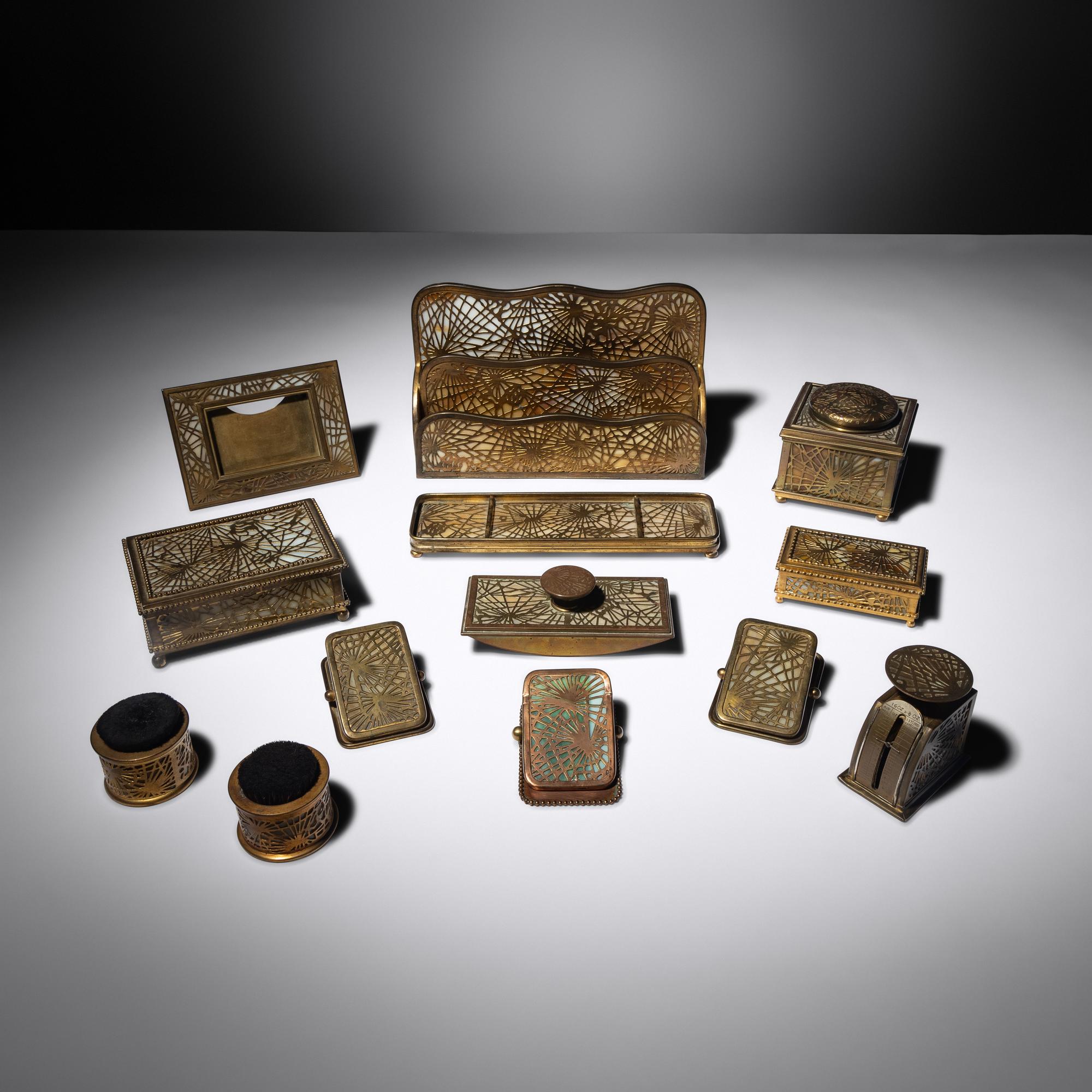 Pine Needle desk accessories Tiffany Studios, USA