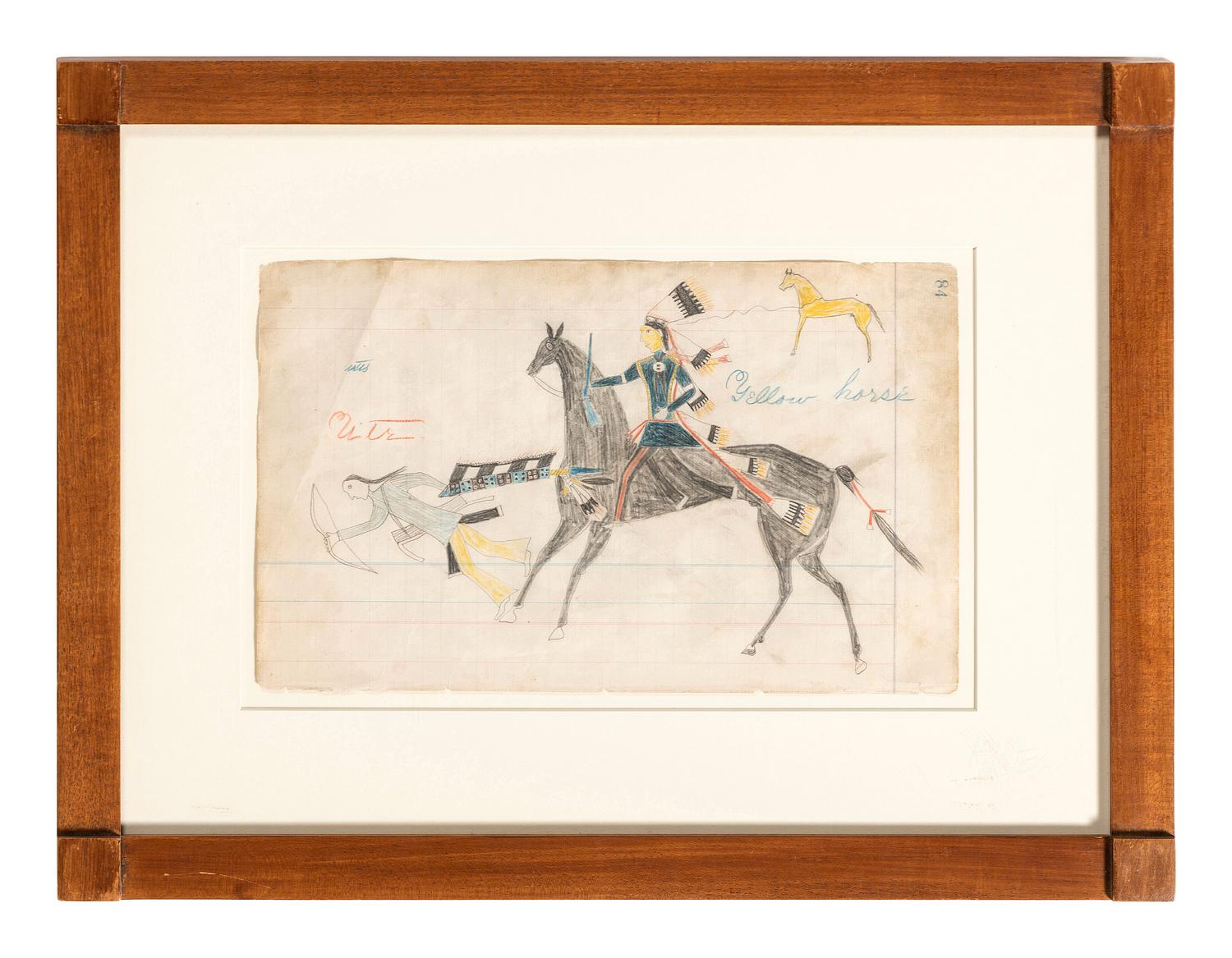 Arapaho Drawing from the Edwards Ledger Book