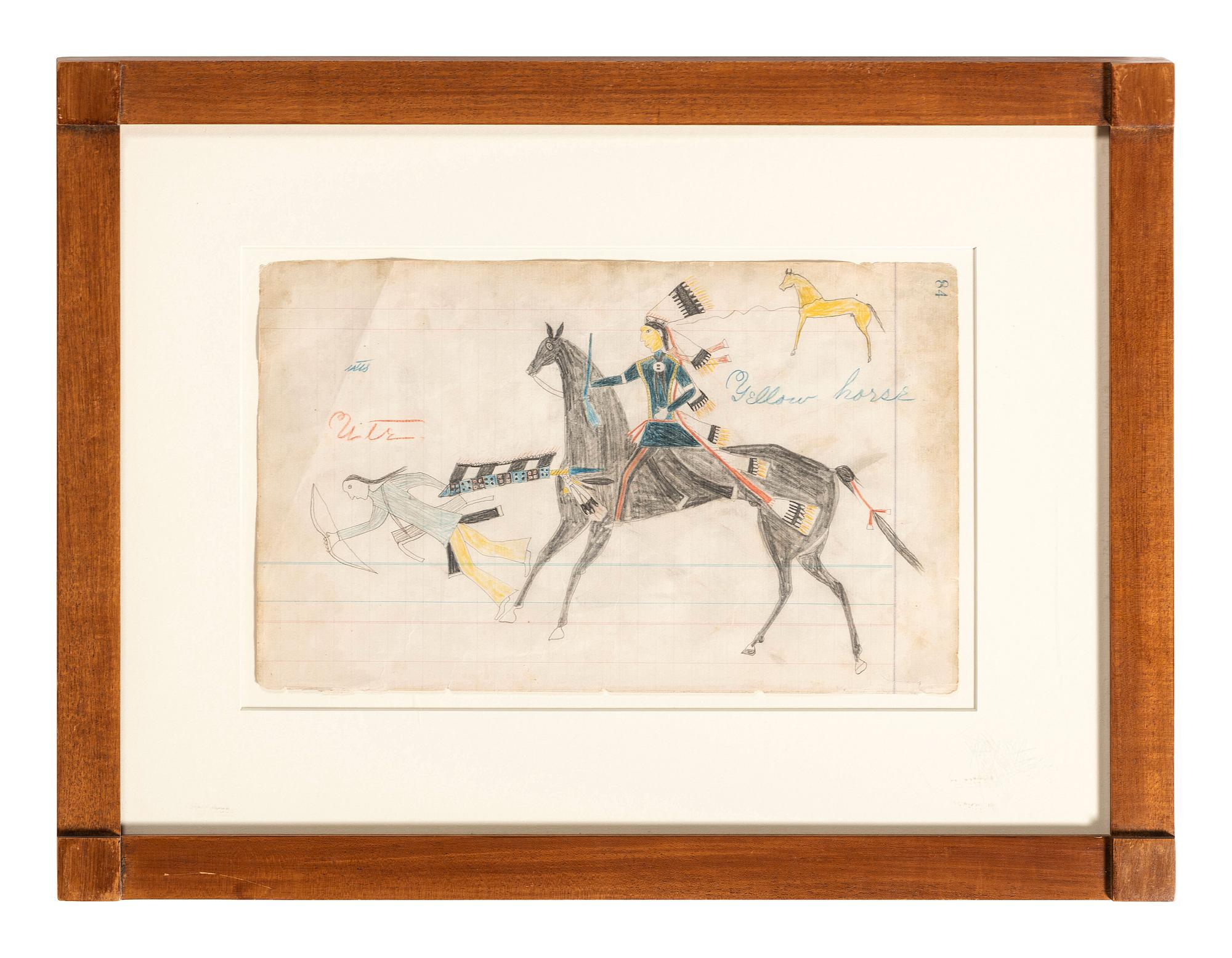Arapaho Drawing from the Edwards Ledger Book