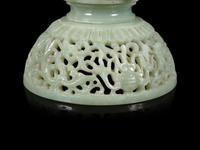 A Chinese Celadon Jade Model of a Pagoda