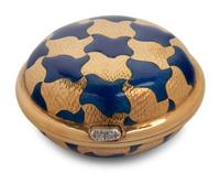 An 18 Karat Gold, Enamel and Diamond-Inset Bonbonnière