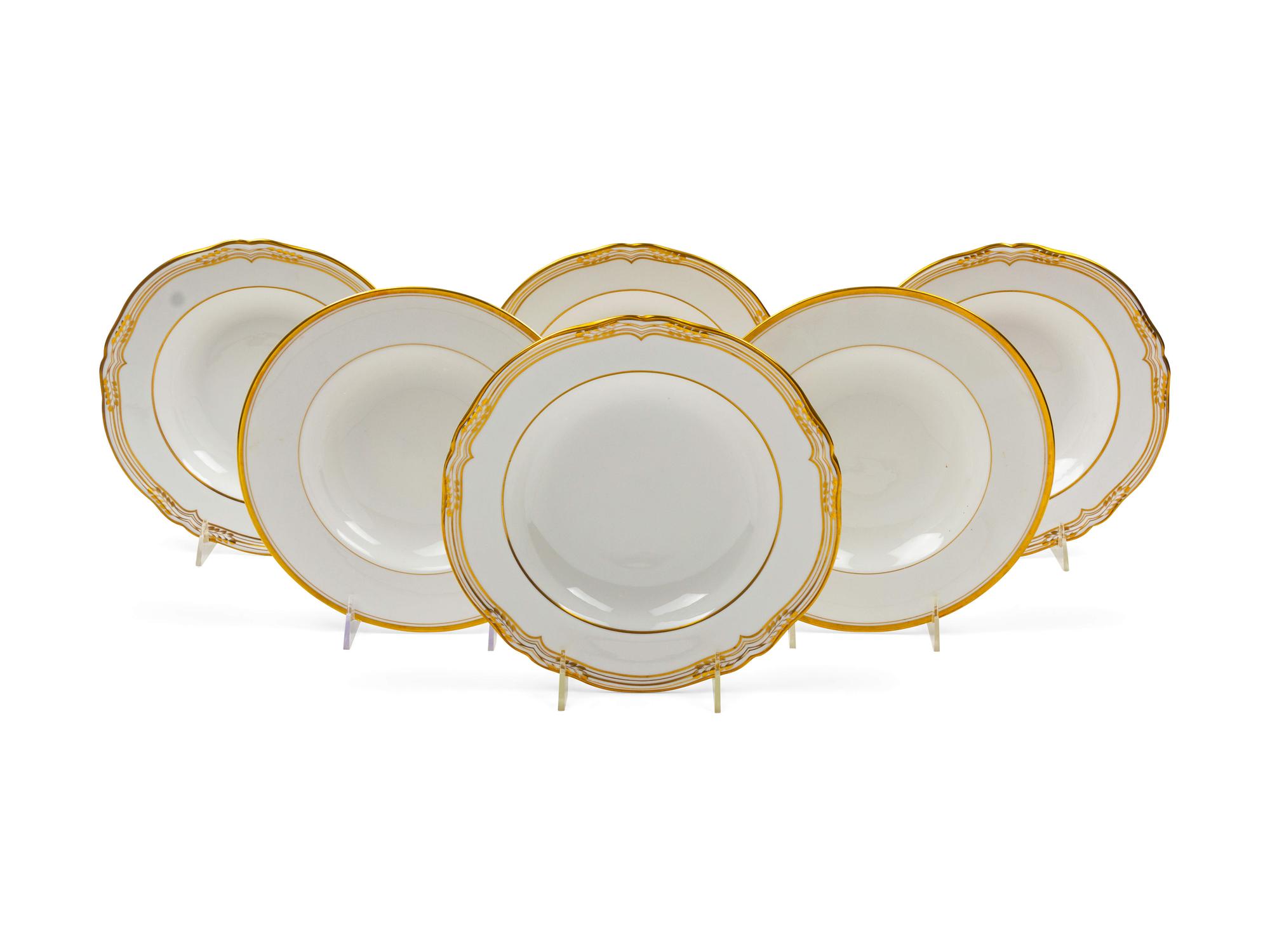A Group of Eight Spode Soup Plates