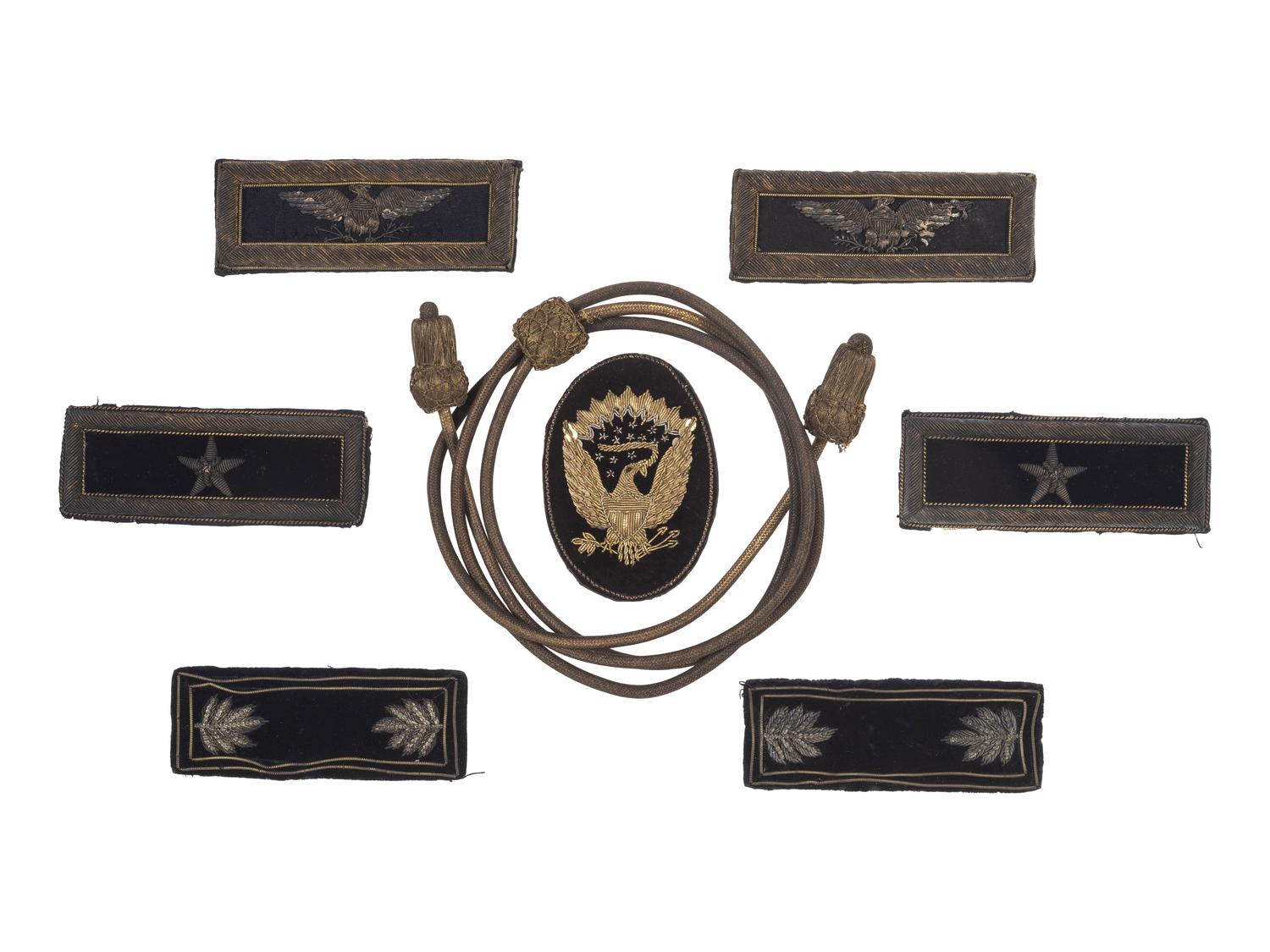 [CIVIL WAR]. A collection of items identified to General James Lyman Van Buren, incl. US Model 1860 Light Cavalry saber, buff saber belt, shoulder straps, insignia, and photographs.