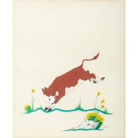 untitled, fawn and calf