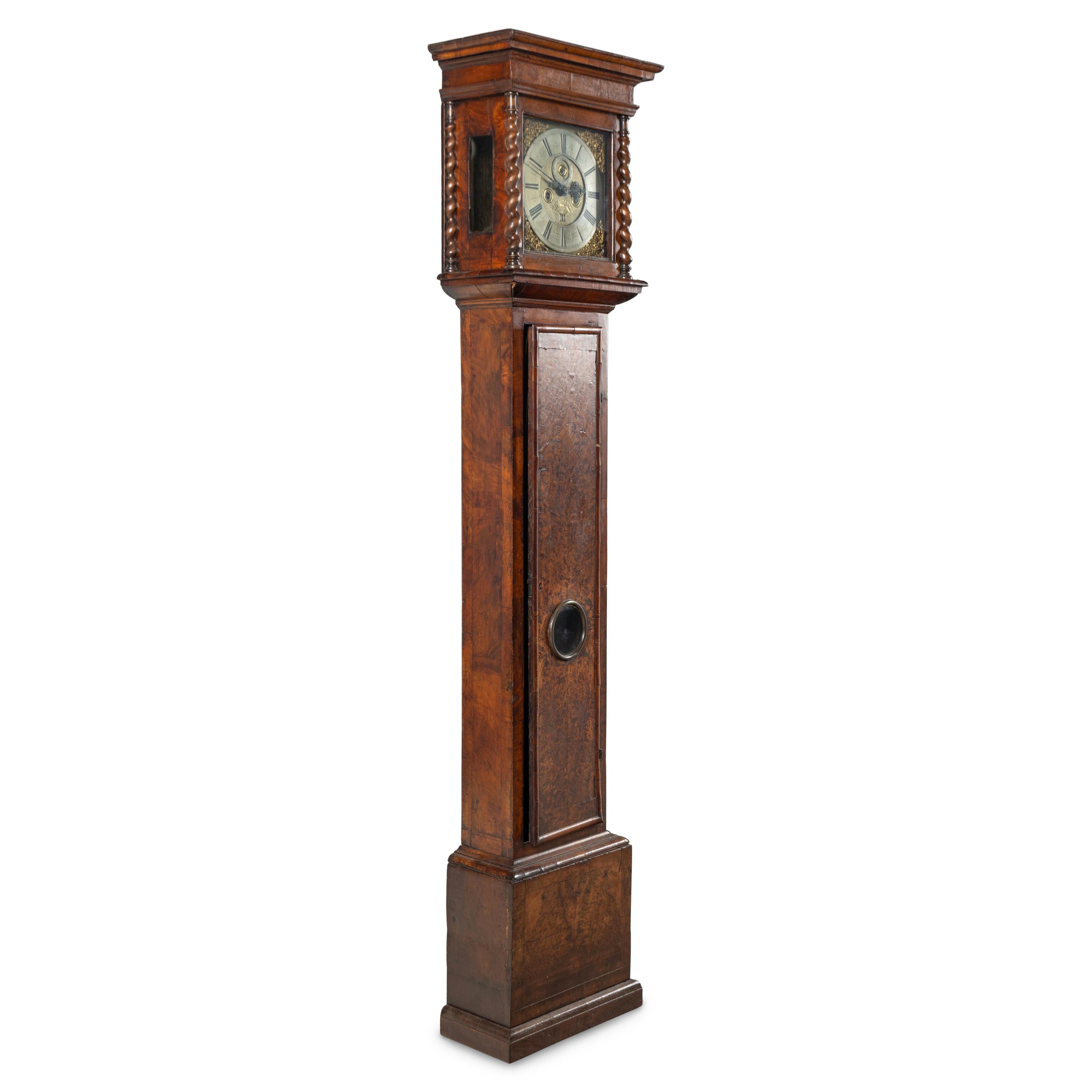 A William and Mary Walnut Tall Case Clock