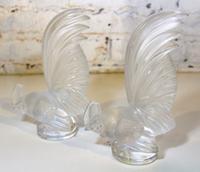 Two Lalique Mascots. Height 8 inches.