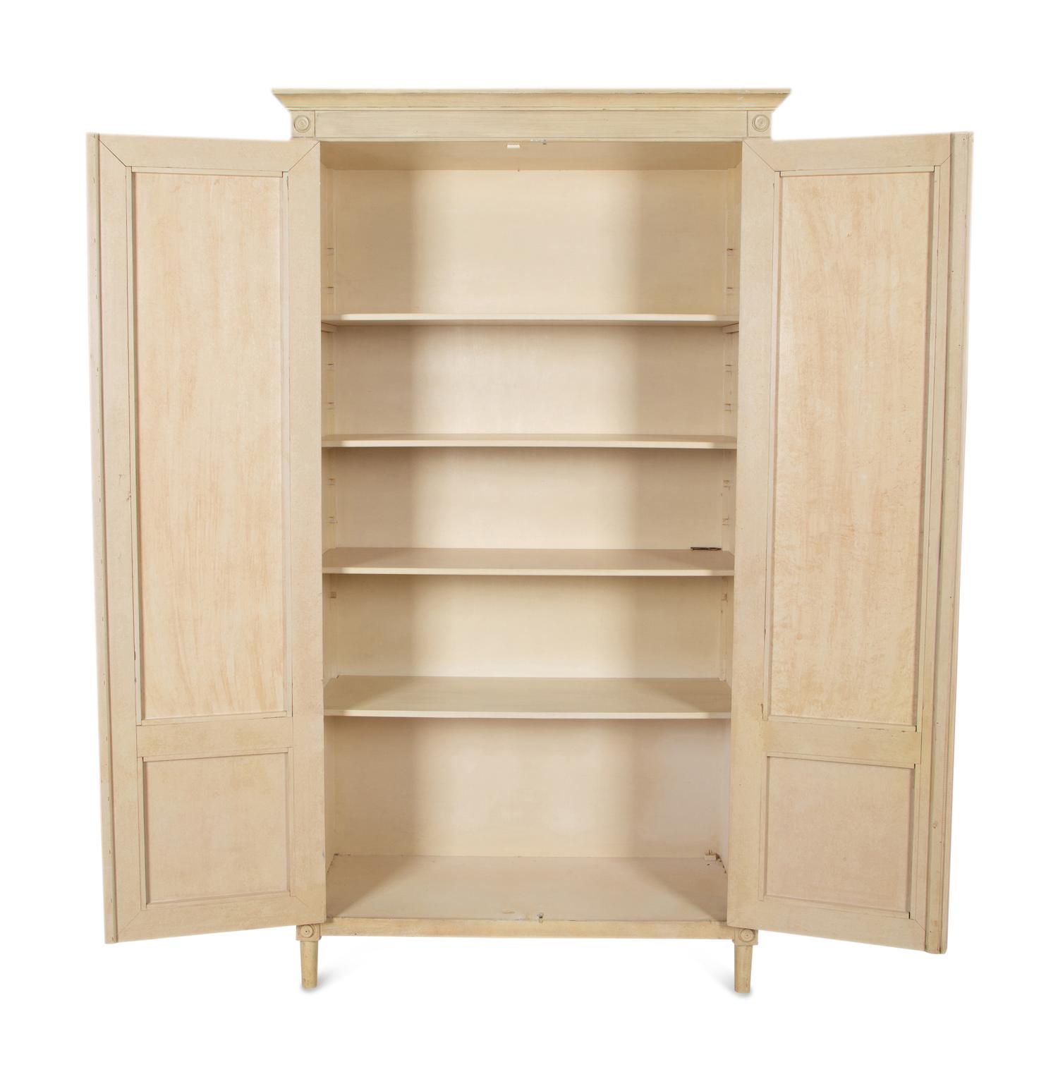 An Italian Painted Armoire with Book Decoration to the Doors