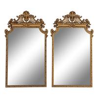 A Pair of George III Style Giltwood Mirrors
