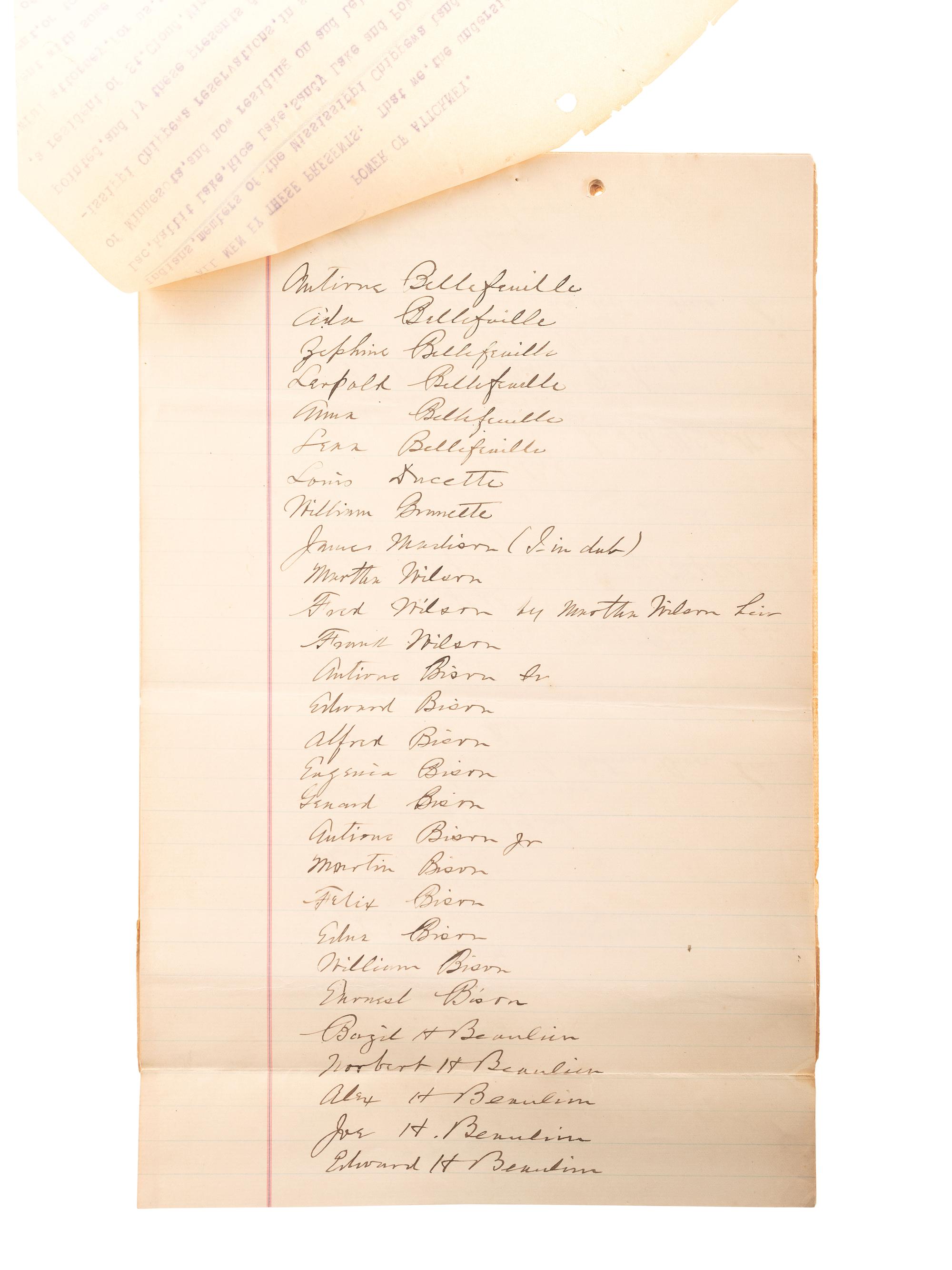 [NATIVE AMERICANS]. A group of documents related to the Sioux, Chippewa, and Cherokee Indians, ca first quarter 20th century.