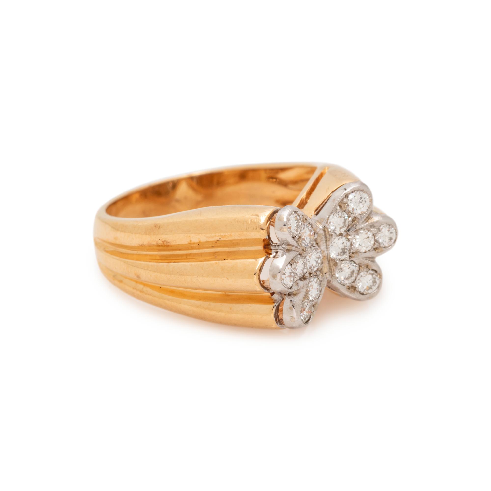 YELLOW GOLD AND DIAMOND RING