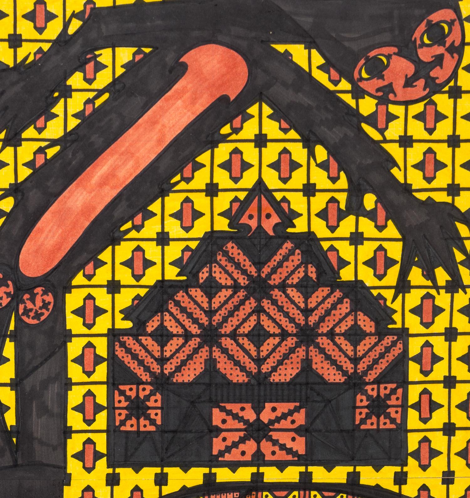 Untitled (Figures in Yellow, Red and Black)