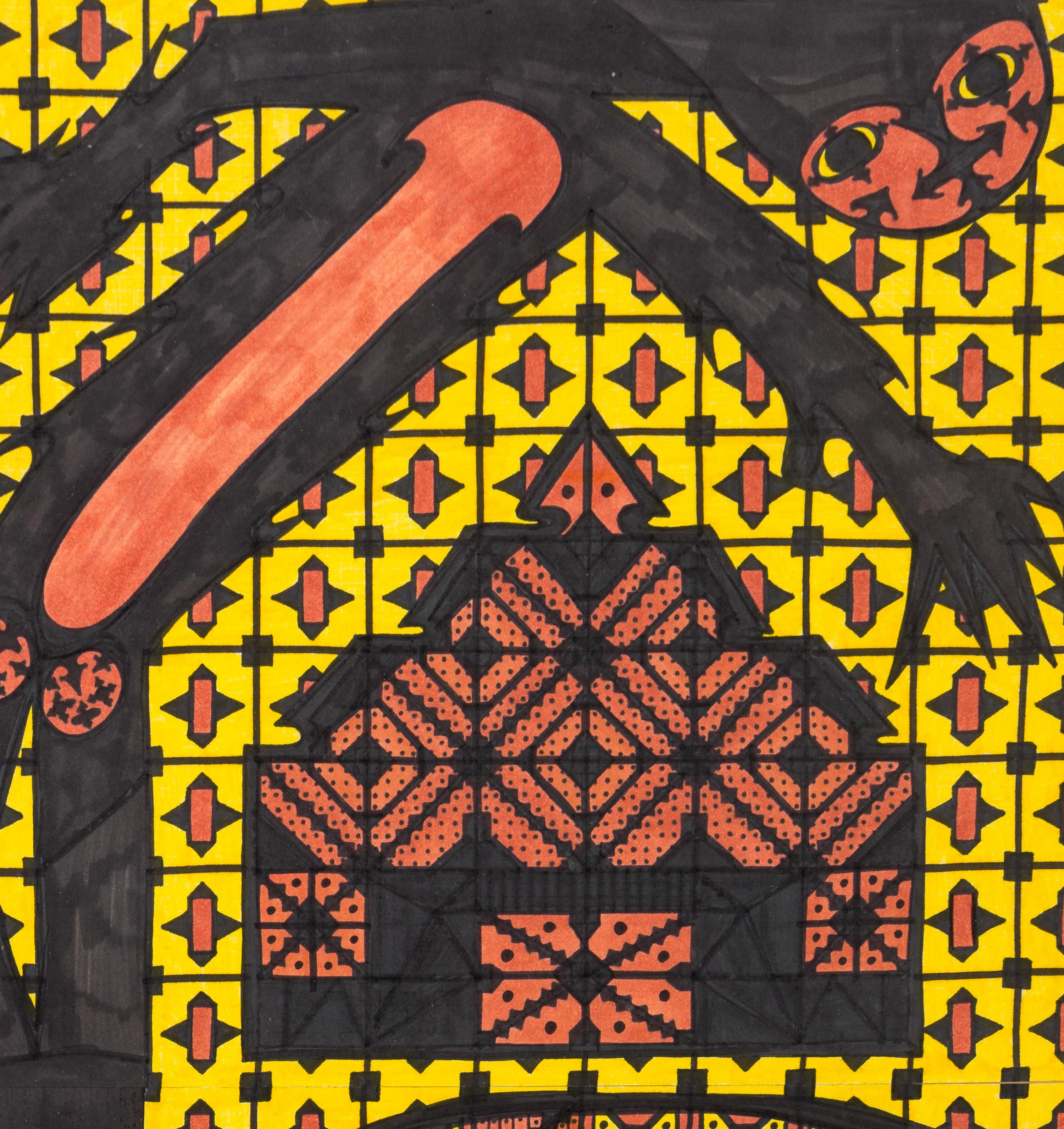 Untitled (Figures in Yellow, Red and Black)