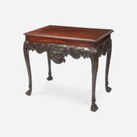 An Irish George II Carved Mahogany Side Table First half 18th century