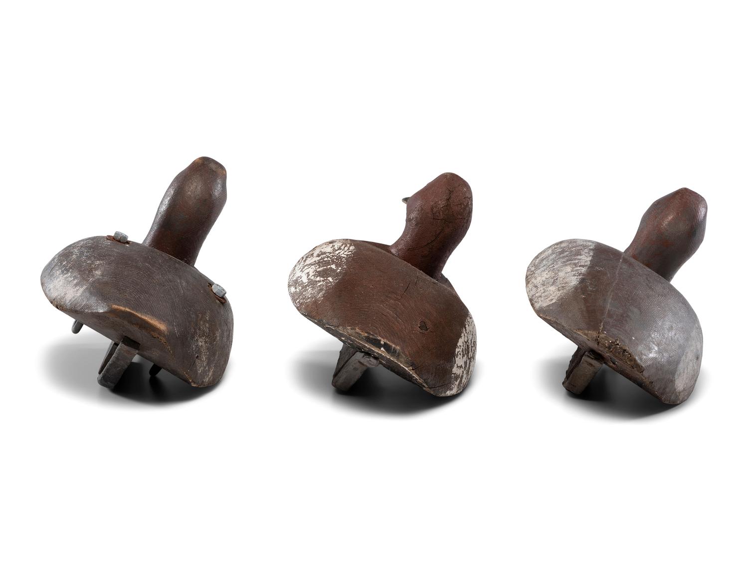 Three Carved and Painted Wood Duck Decoys