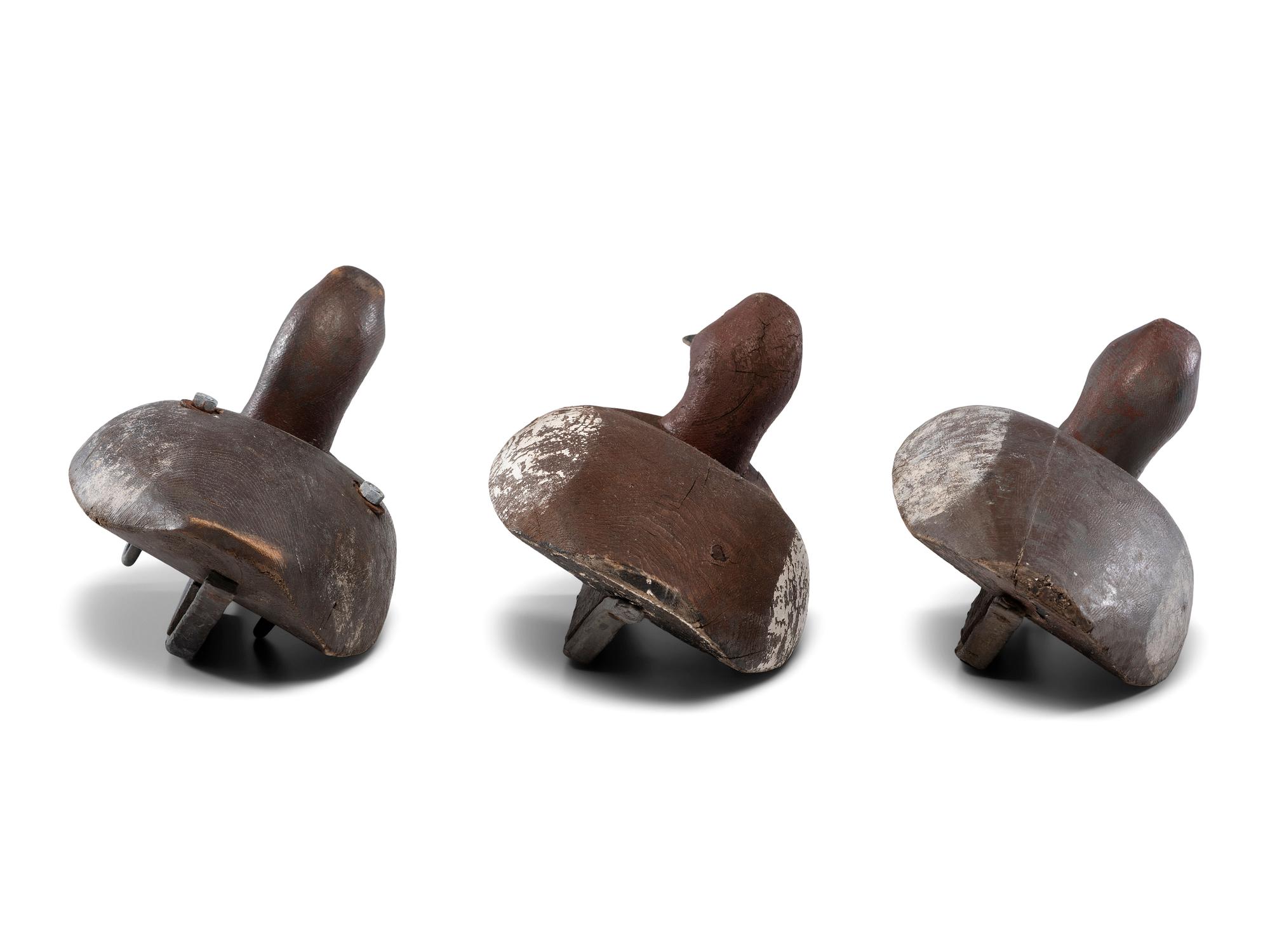 Three Carved and Painted Wood Duck Decoys