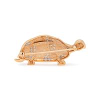 YELLOW GOLD AND DIAMOND TURTLE BROOCH