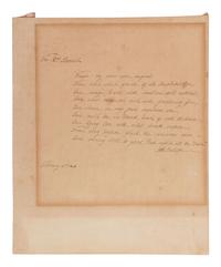 MADISON, Dolley P. (1768-1849). Autograph quote signed ("D.P. Madison"). 9 February 1848.