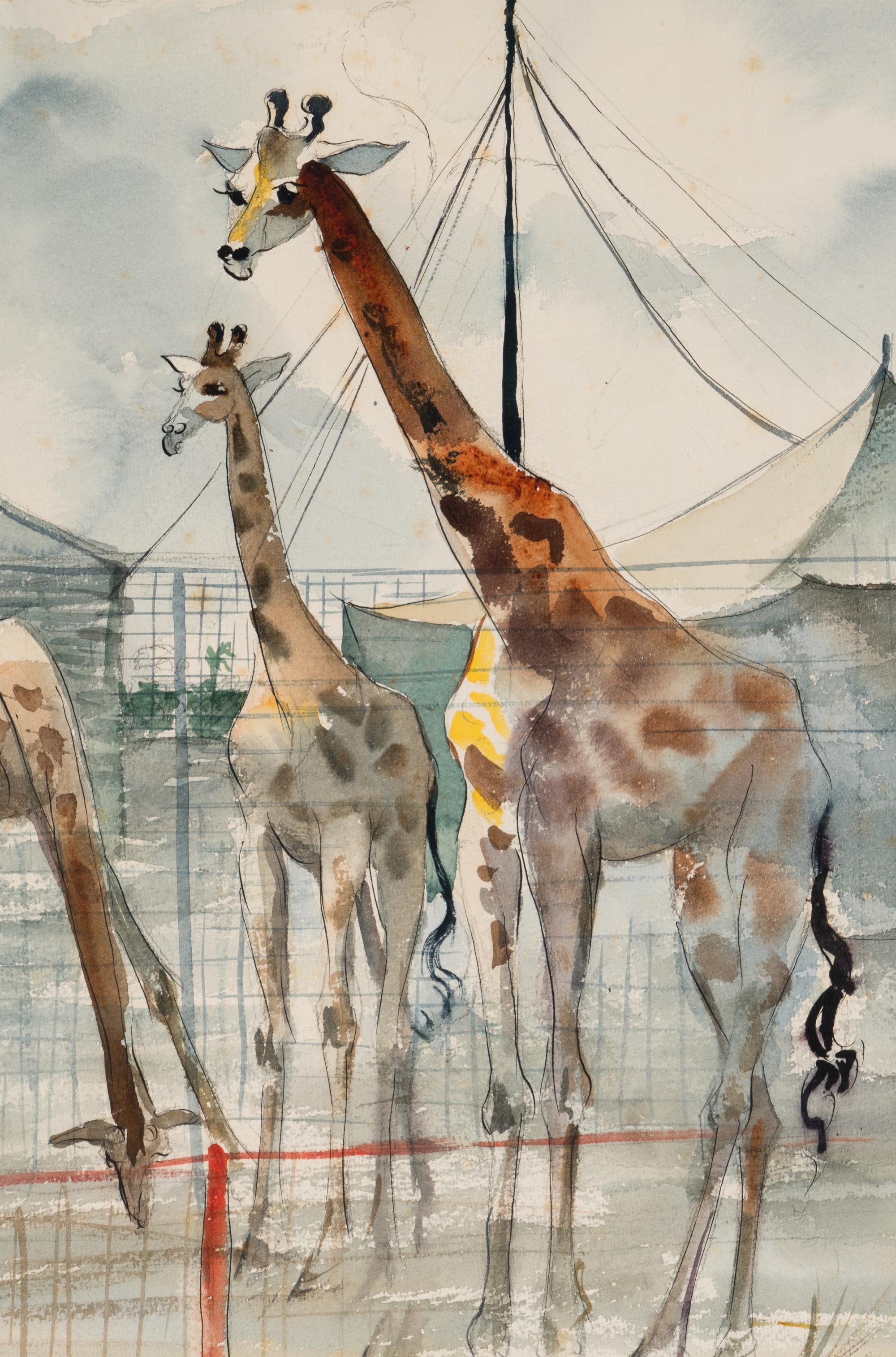 Circus Backlot with Giraffes, Sarasota, Florida