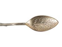 An Early Gorham Silver Olive Spoon and Seafood Forks
