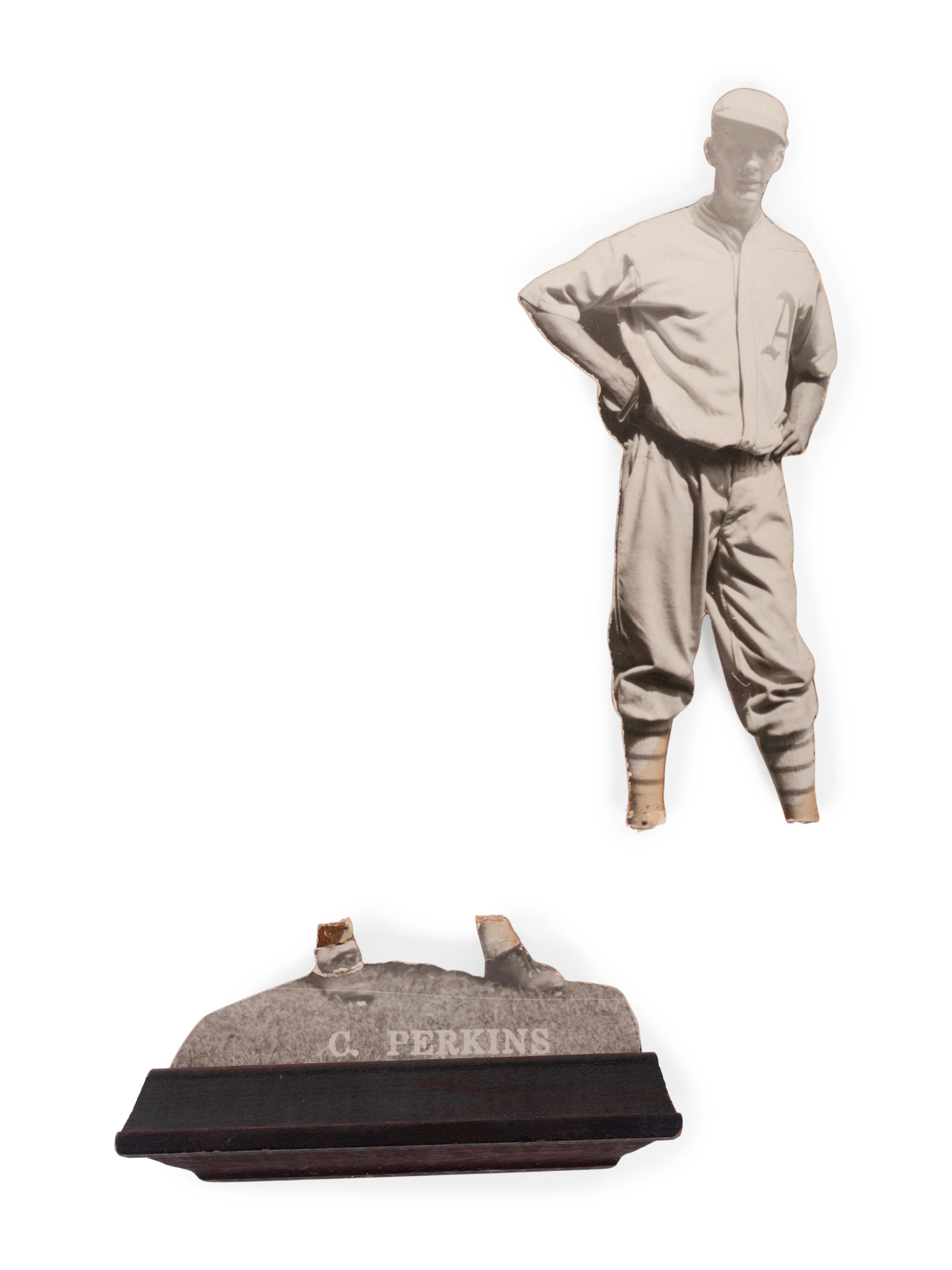 A Group of 13 Uncommon 1930 Philadelphia Athletics Baseball Wood Cut Stand Up Displays Including Jimmie Foxx and Mickey Cochrane,