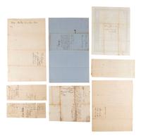 [LINCOLN, Abraham (1809-1865) -- THE LONG NINE]. Documents and autographs from members of "The Long Nine"
