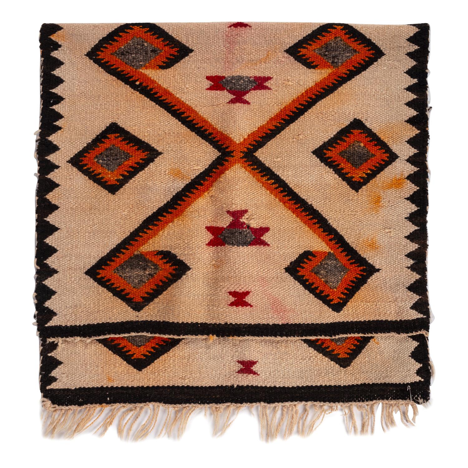 Hopi Pottery Jar and Navajo Regional Weaving / Rug