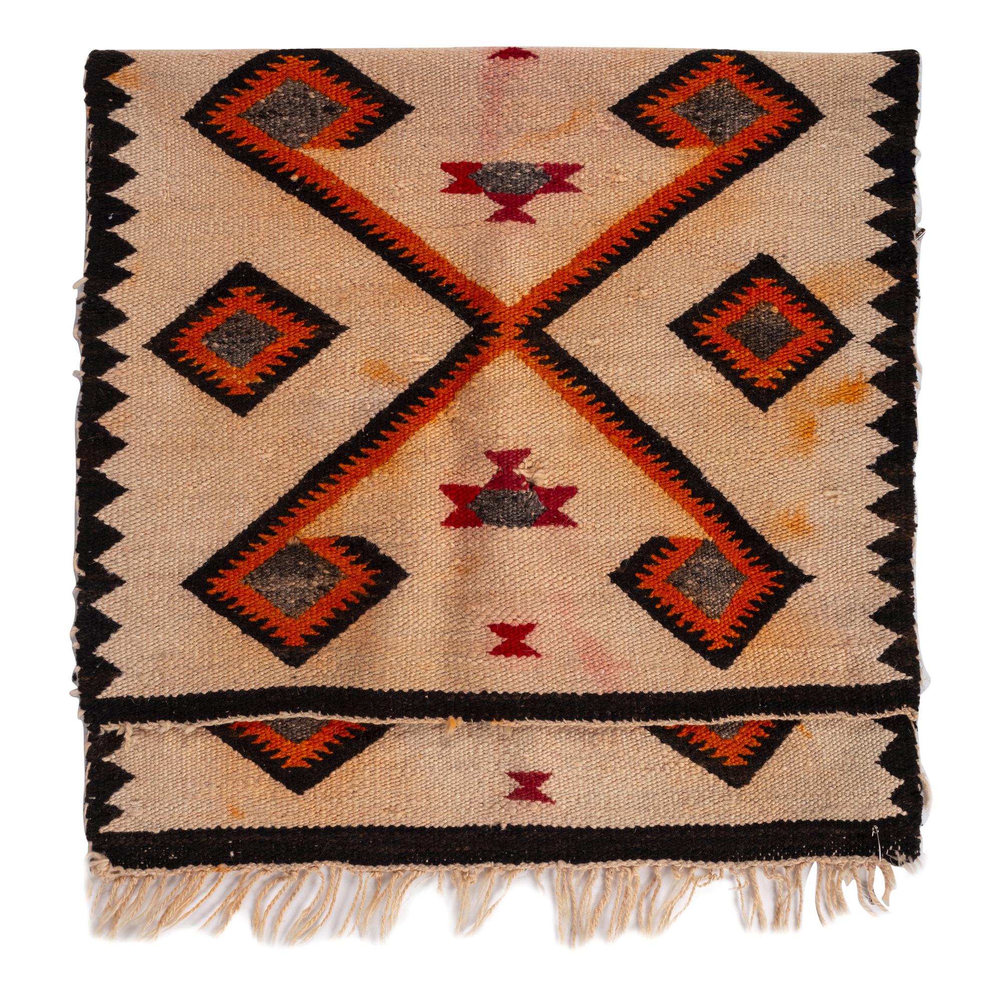 Hopi Pottery Jar and Navajo Regional Weaving / Rug