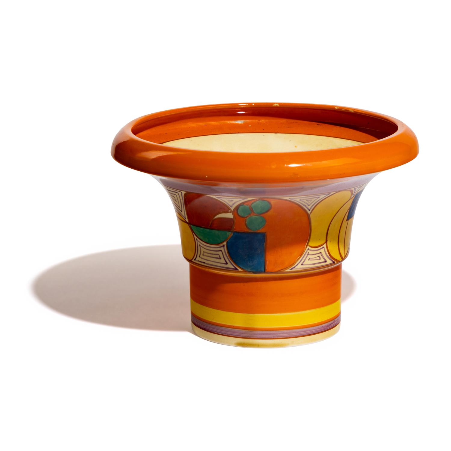 Melon pattern wide-lipped Vase
