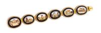 A Victorian Grand Tour Yellow Gold and Micromosaic Bracelet, 30.20 dwts.