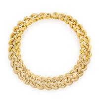 Yellow Gold and Diamond Collar Necklace
