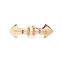 RETRO, YELLOW GOLD AND SAPPHIRE DOUBLE CLIP/BROOCH