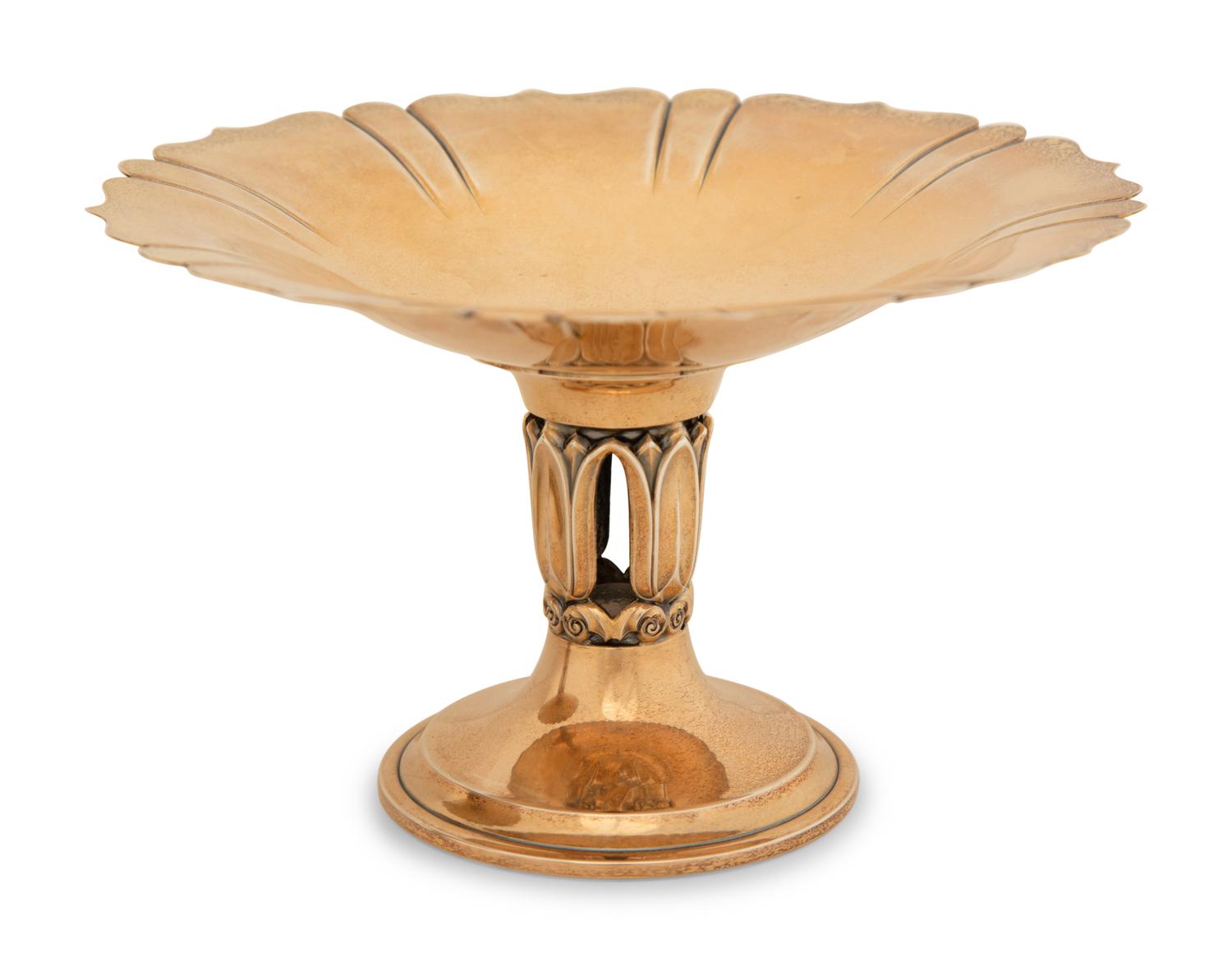 A Pair of American Silver-Gilt Compotes