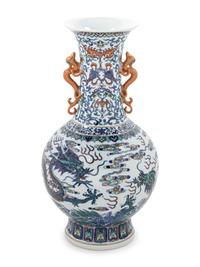 A Chinese Doucai Porcelain 'Dragon' Vase