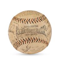 A 1929 Mission Reds Team Signed Autograph Baseball