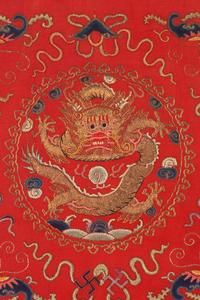 Three Chinese Embroidered Silk Panels