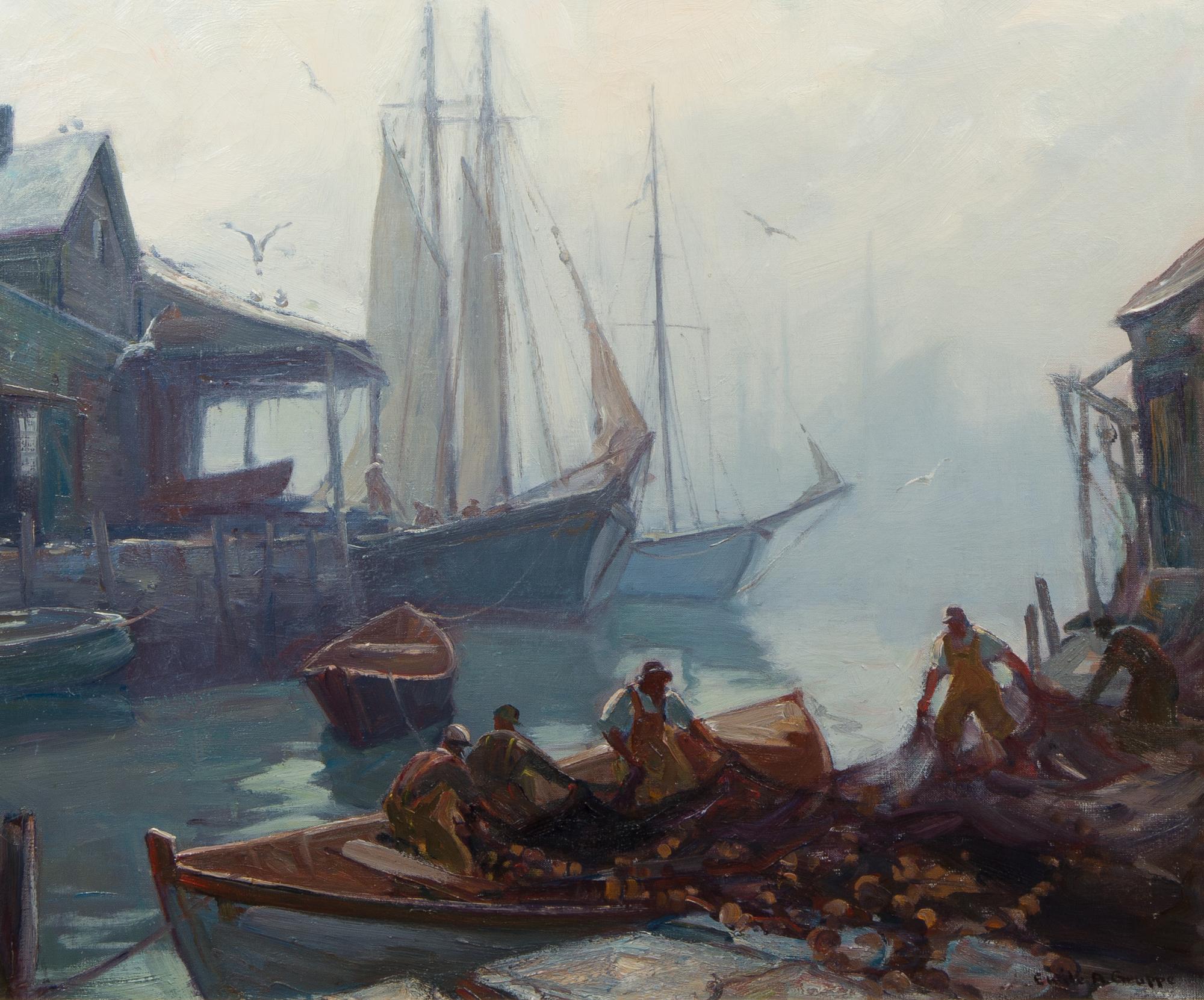 Emile Albert Gruppe, (American, 1896-1978), Loading the Nets