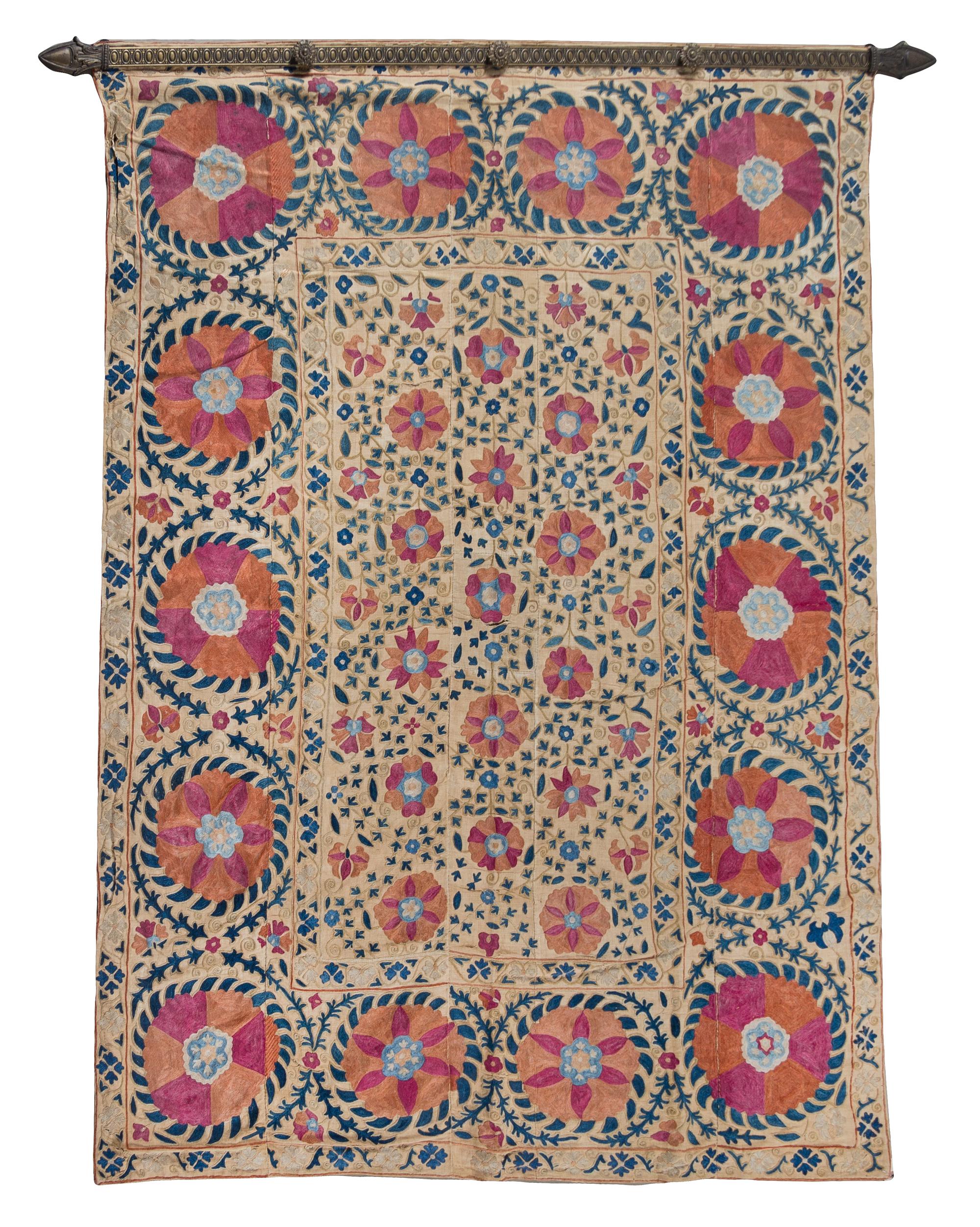 An Indian Suzani Panel Height 64 x width 46 inches. — EARLY 20TH CENTURY