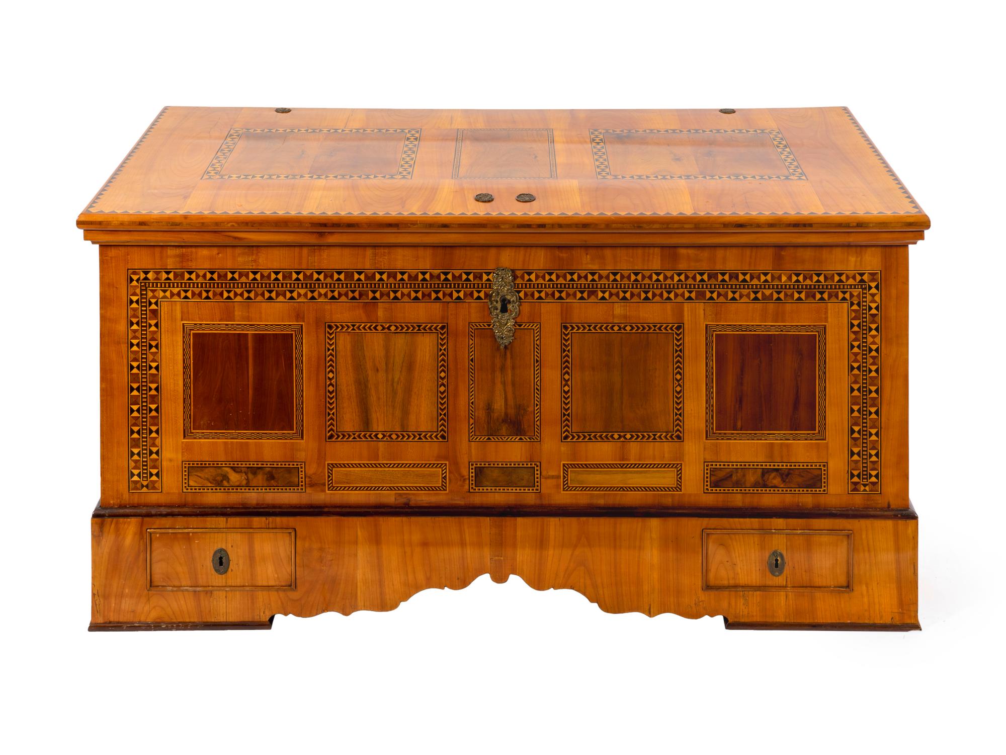 A Continental Parquetry Chest — 19TH CENTURY