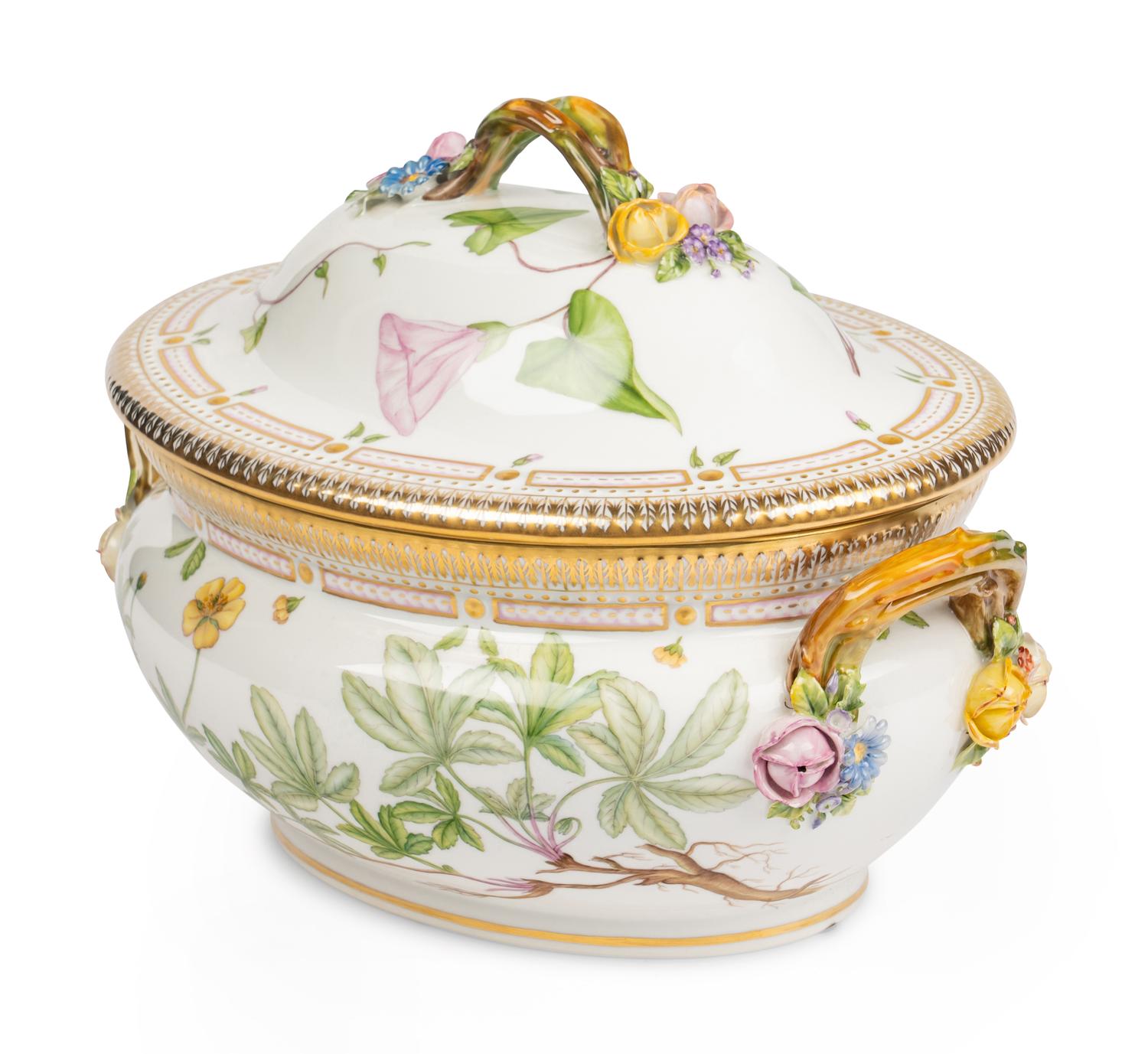 A Royal Copenhagen Flora Danica Porcelain Covered Tureen