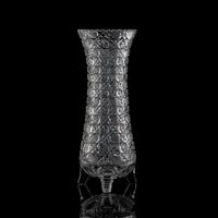 A Brilliant-Period "Harvard" Cut Glass Vase with Three Peg Feet