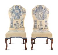 A Pair of Anglo-Dutch Walnut Side Chairs