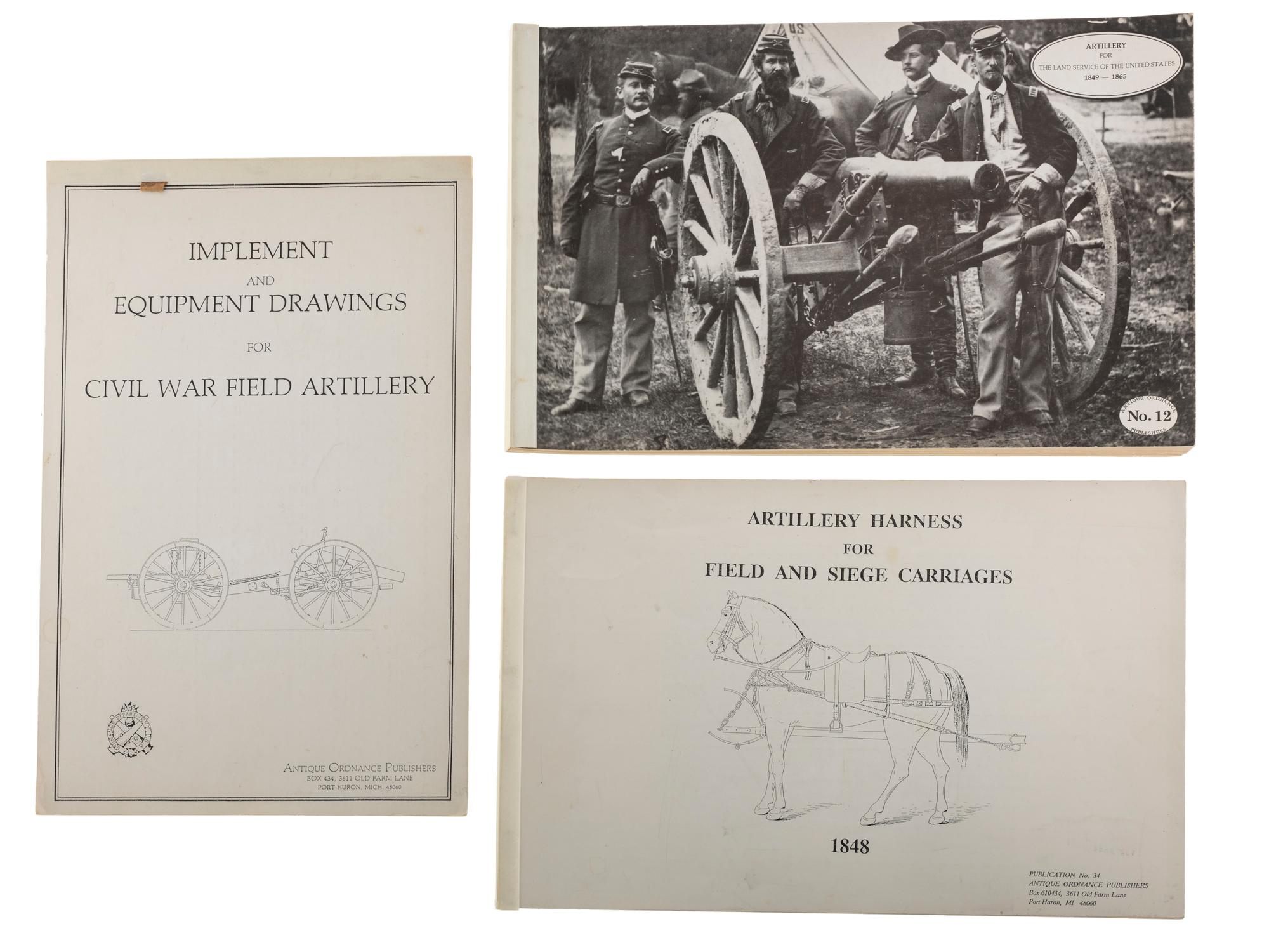 [CIVIL WAR - ORDNANCE]. A group of reprints of Civil War ordnance manuals and diagrams, comprising: