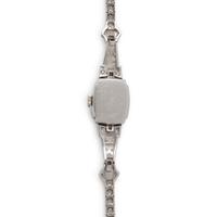 GRUEN, PLATINUM AND DIAMOND WATCH