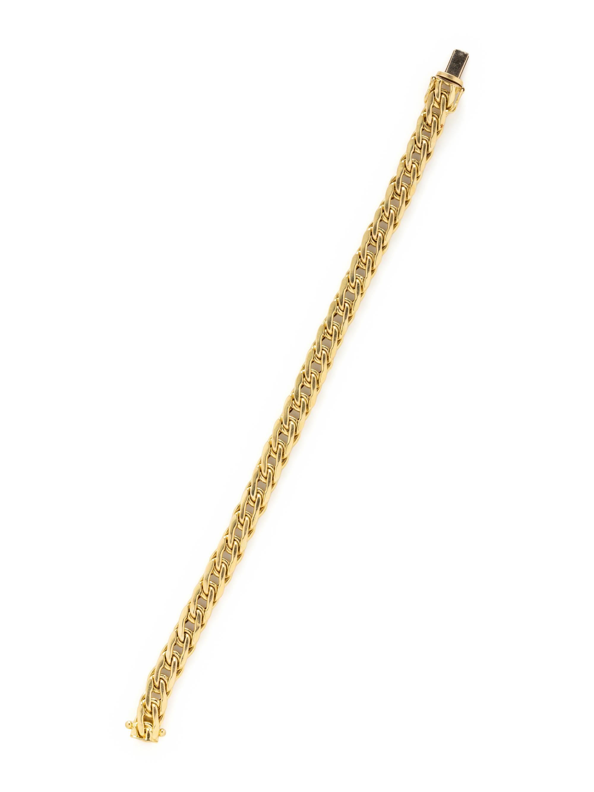 TWO YELLOW GOLD BRACELETS