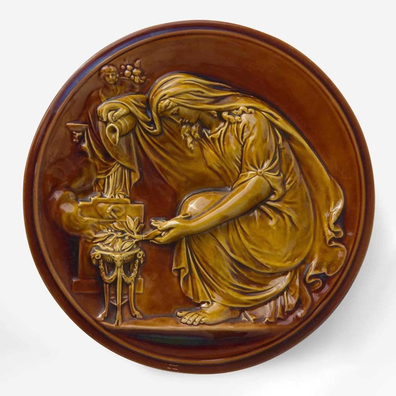 A Wedgwood Rockingham "Sacrifice to Concordia" Plaque UK, 1860s