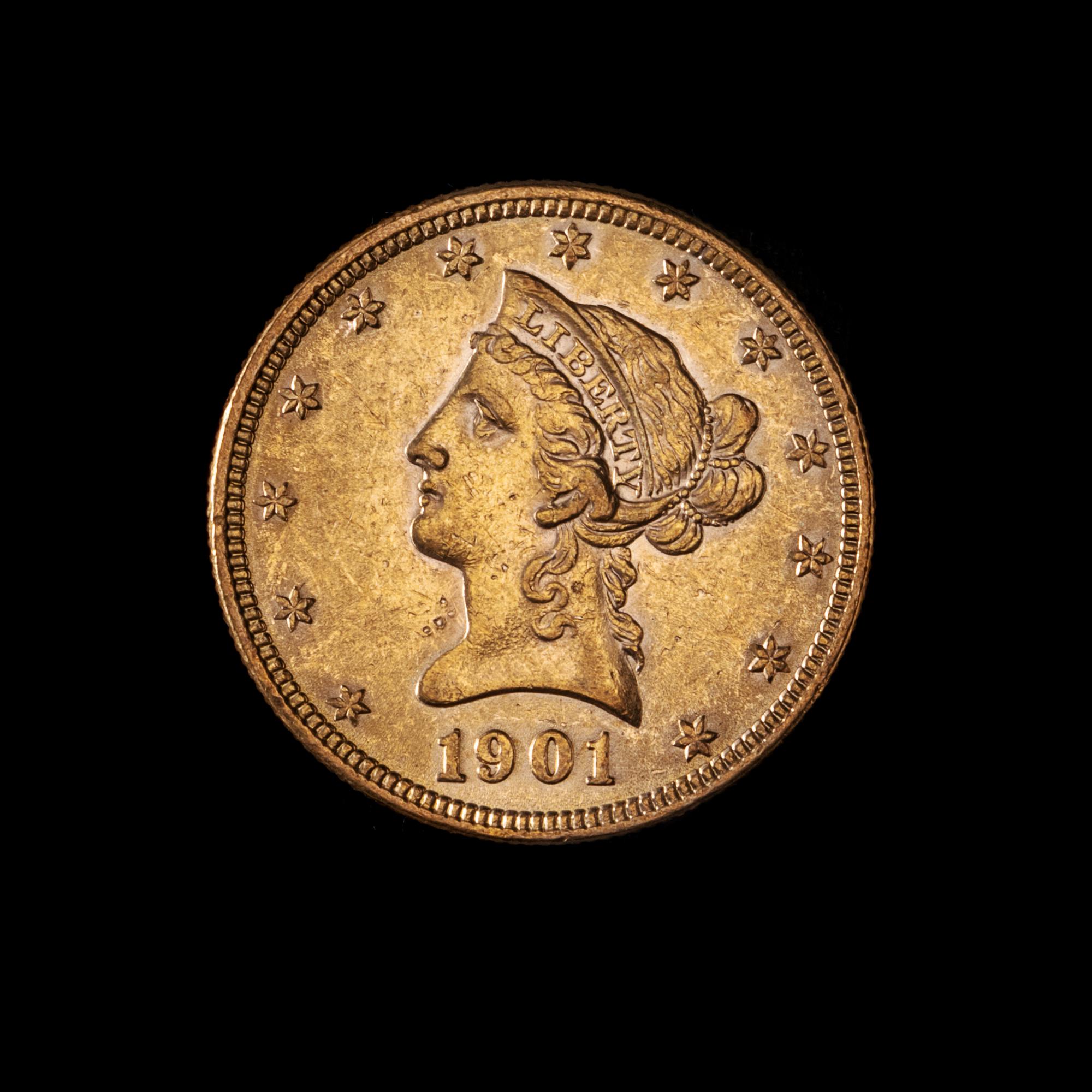 A United States 1901 Liberty Head $10 Gold Coin