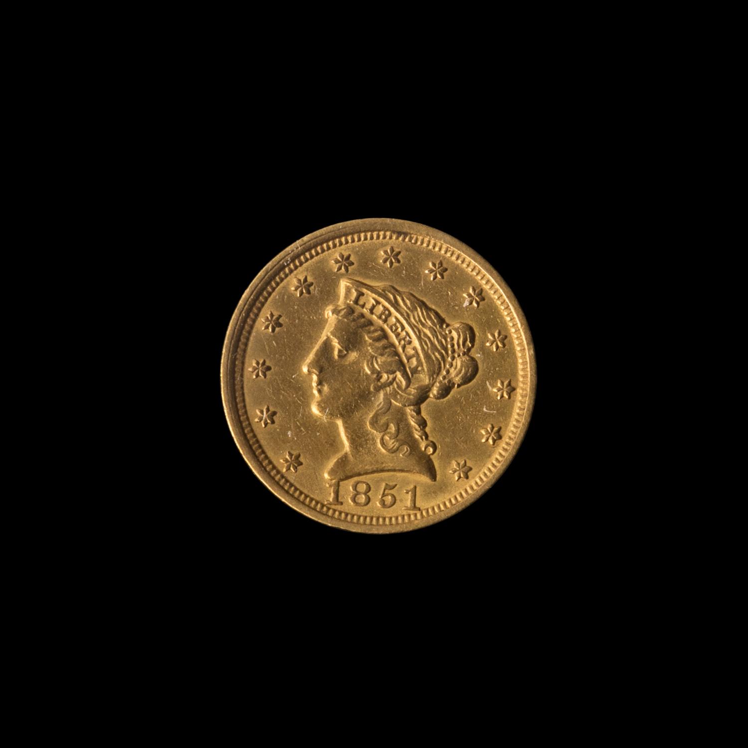 A United States 1851 Liberty Head $2.50 Gold Coin