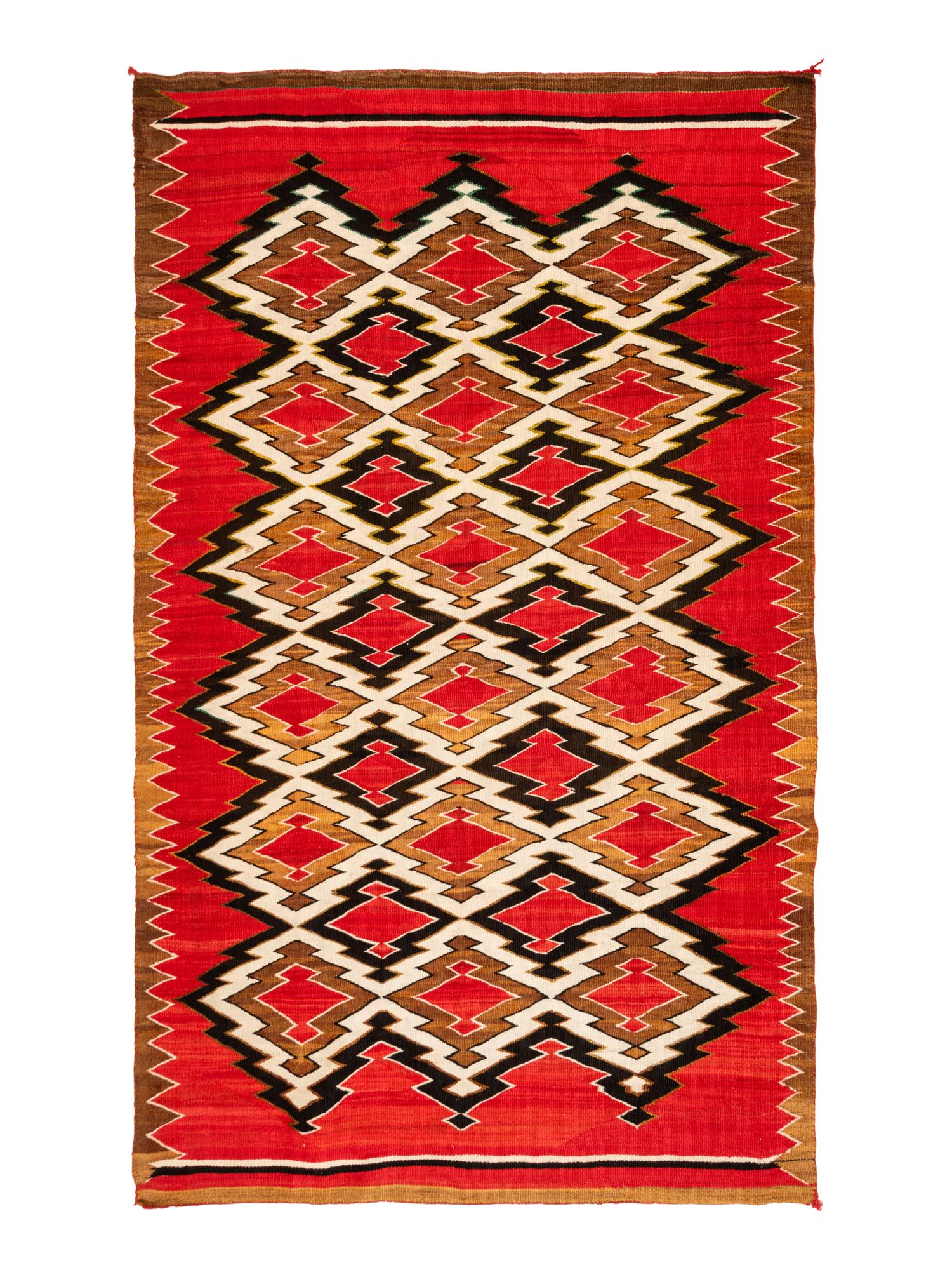 Navajo Red Mesa Outline Weaving / Rug