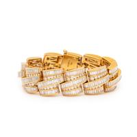 Charles Krypell, Diamond and Yellow Gold Bracelet